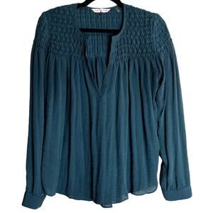 Rebecca Taylor Blouse Top Shirt Women Size 4 Long Sleeve Casual Minimalist